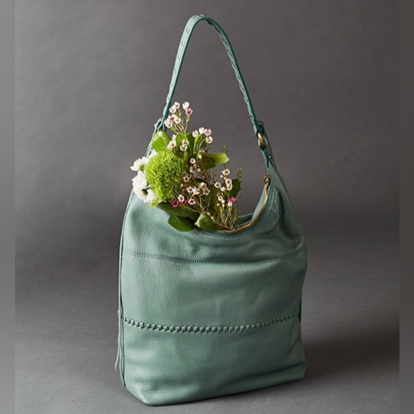 HOBO Entwine Bag Shoulder Purse Slouchy Leather Meadow Sage Green Casual Sheila - Picture 3 of 13